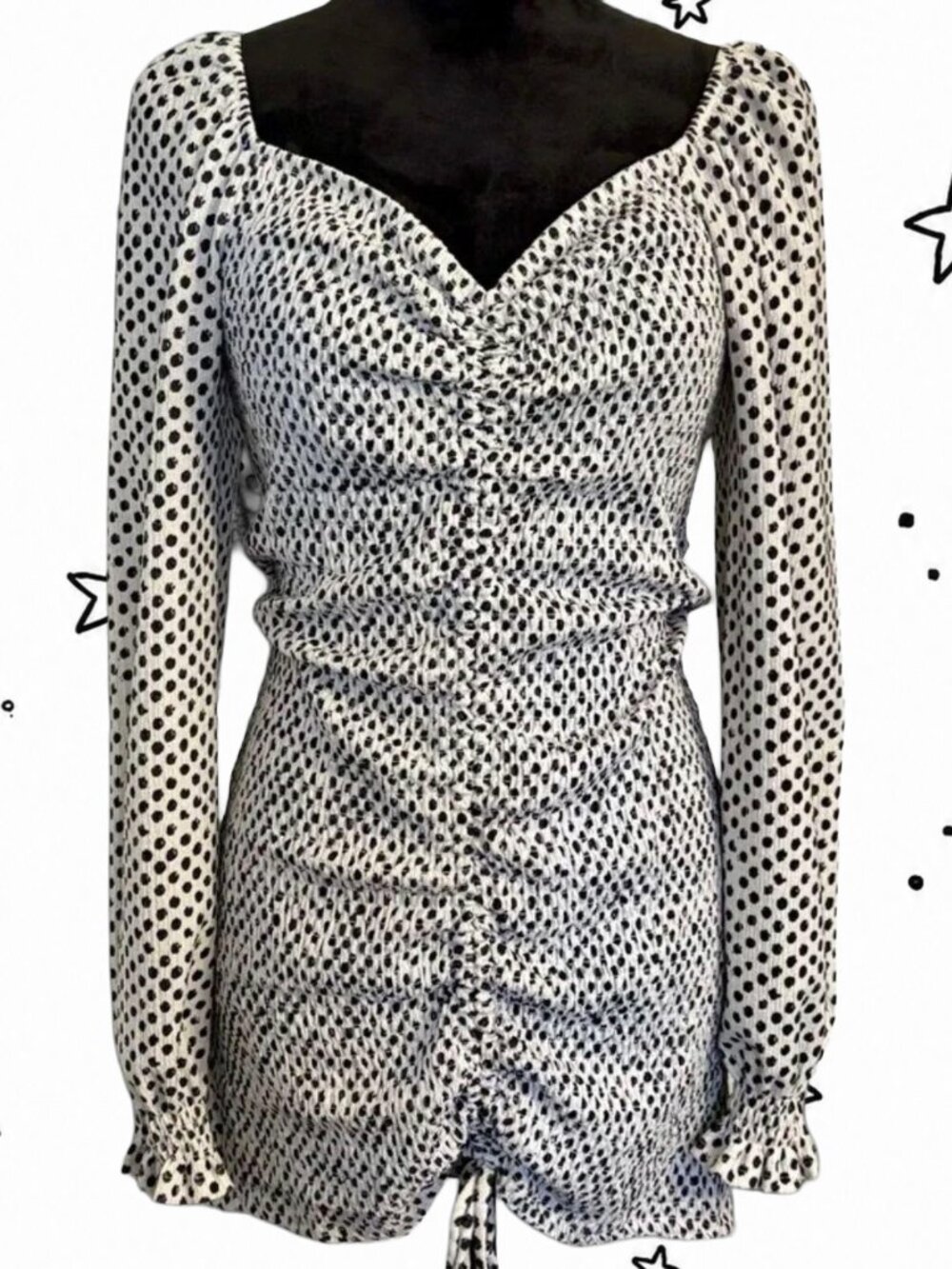 Midnight Doll Polka Dot Dress